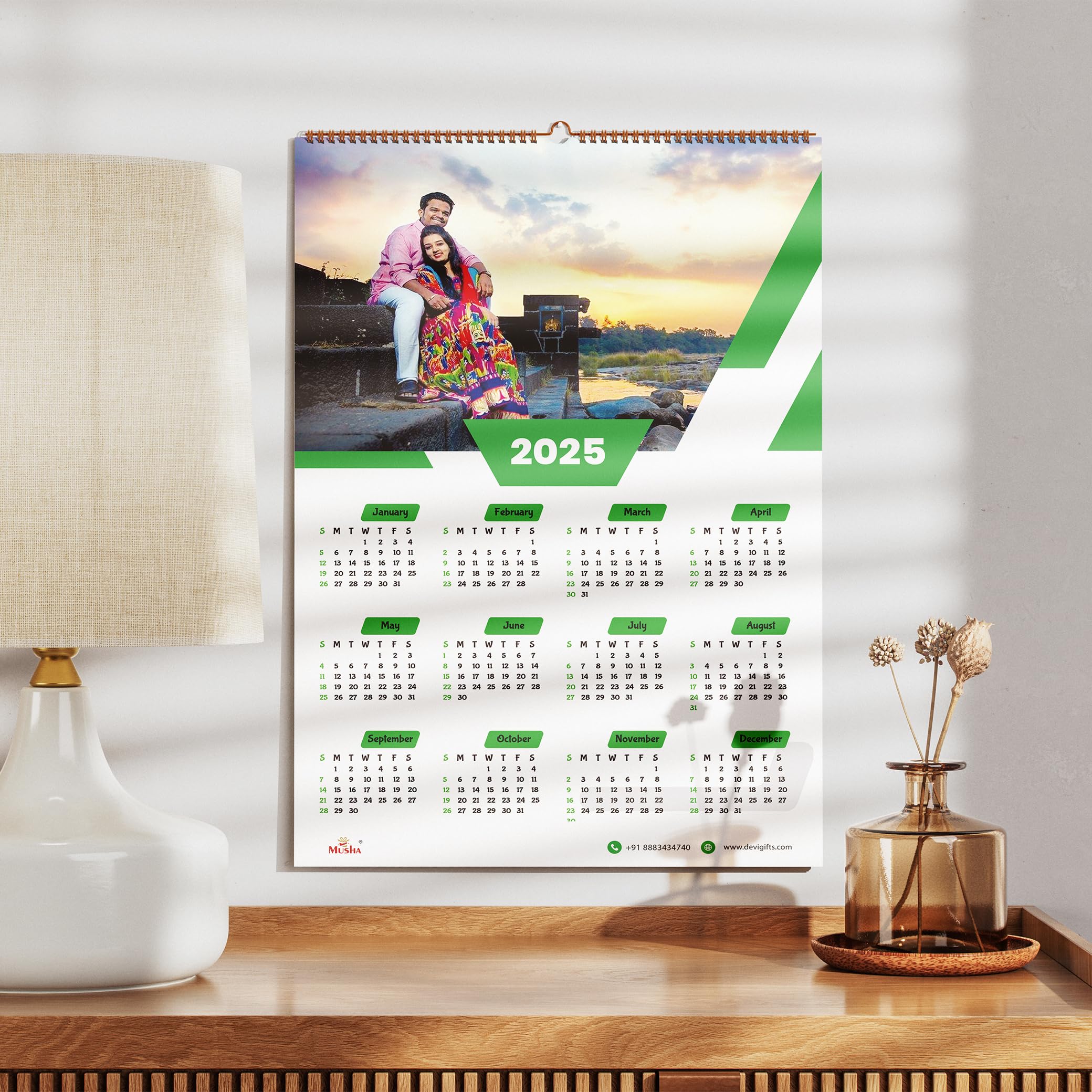 2026 Customised Synthetics Single Sheet Photo Calendar 240GSM